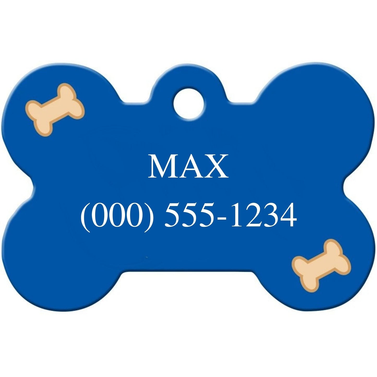 I'm Adopted Blue Pet ID Tag - Large Bone